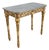 Italian 19th Century Painted and Parcel Gilt Marble Top Console Table For Sale