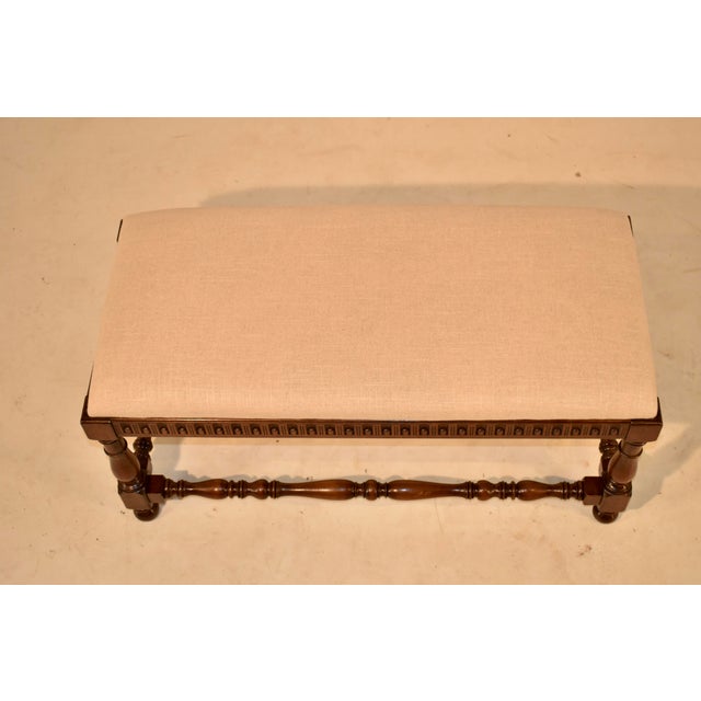 Wood English Edwardian Oak Bench, Circa 1900 For Sale - Image 7 of 7