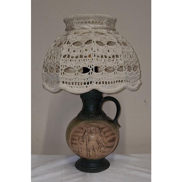 Vintage Table Lamp with Ceramic Base by Bewatt, 1970s For Sale - Image 4 of 9