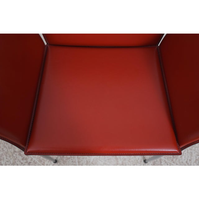 Animal Skin Set of 8 Filippo Sibau & Co Leather Wrapped Chairs For Sale - Image 7 of 12