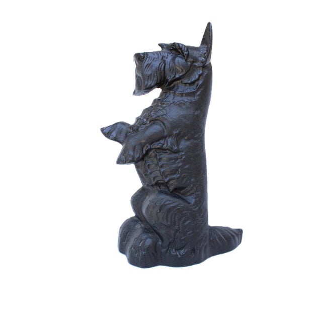 Figurative Large Vintage Scotty/Terrier Dog Door Stop For Sale - Image 3 of 4