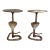 Pair of Vintage Brass Cobra Tea Light Candle Stands For Sale