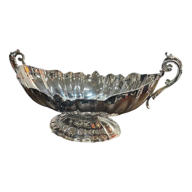 Baroque Style Centerpiece in 800 Silver, Italy, 1950s For Sale