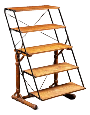 Antique Convertible Baker's Rack Table