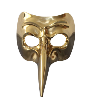 Gold Bronze Venice Carnival Mask, 1960s