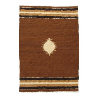 Vintage Turkish Mohair Area Rug, 4'3" X 6'3 For Sale