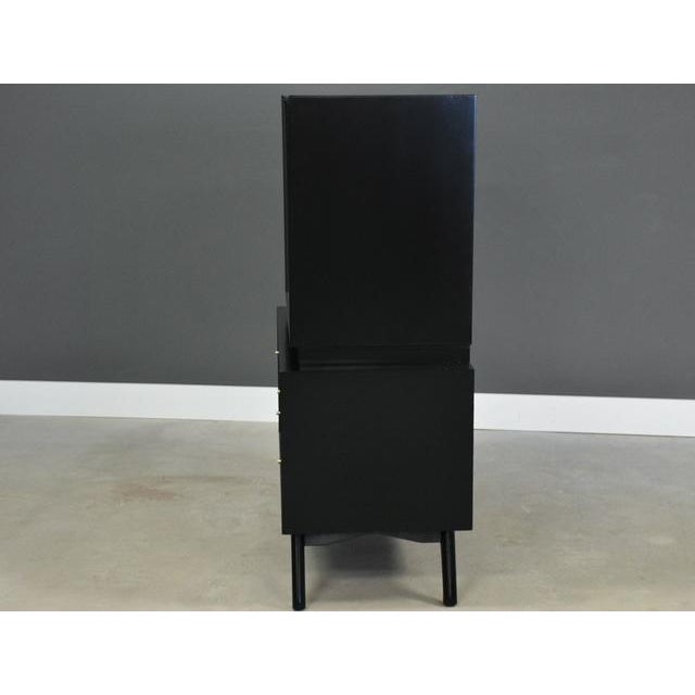 1960s 1960s Ebonized Black Lacquer Tall Mid Century Dresser For Sale - Image 5 of 10