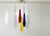 Metal Mid Century Red Yellow Blue Italian Style Chandelier For Sale - Image 7 of 7
