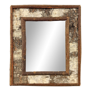 Vintage American Birch Bark Framed Mirror
