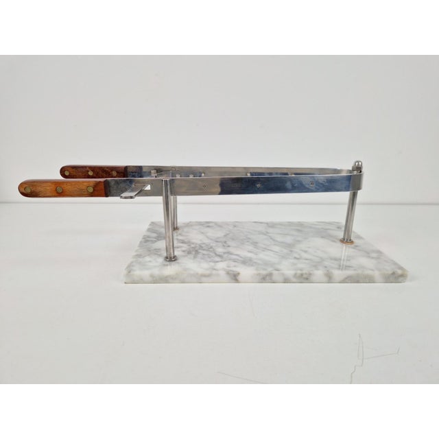 Vintage Ham Holder with Marble Base from Fisher, France, 1970s For Sale - Image 3 of 10