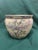 This vintage decorative small fish bowl, or cache pot, features a crackle glaze finish with a hand painted floral motif....