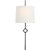 Cranston Small Sconce in Aged Iron with Linen Shade Designer: Studio VC Finish: Aged Iron Height: 16.25" Width: 6.5"...