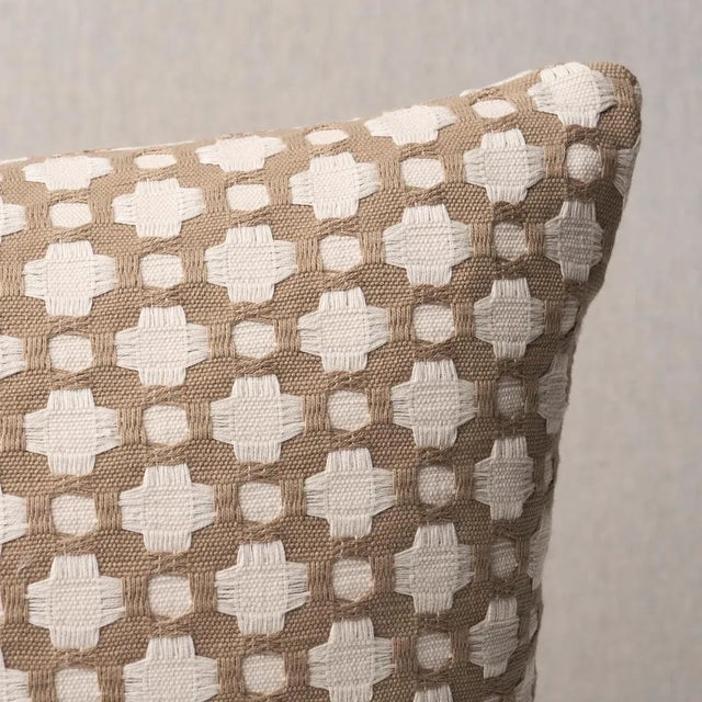 This pillow features Betwixt by Celerie Kemble for Schumacher with a knife edge finish. An endlessly versatile small-scale...