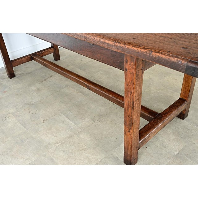 Early 19th Century French 19th Century Solid Oak Farm Table For Sale - Image 5 of 16