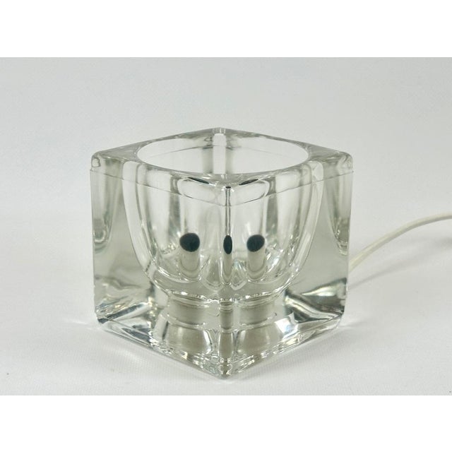 Glass Ice Cube Table Lamp from Peill & Putzer, 1970s For Sale - Image 7 of 7