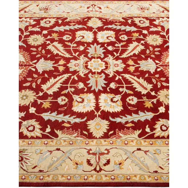 Solo Rugs Mogul, One-of-a-Kind Hand-Knotted Area Rug - Red, 4' 1" x 6' 0" For Sale - Image 4 of 8