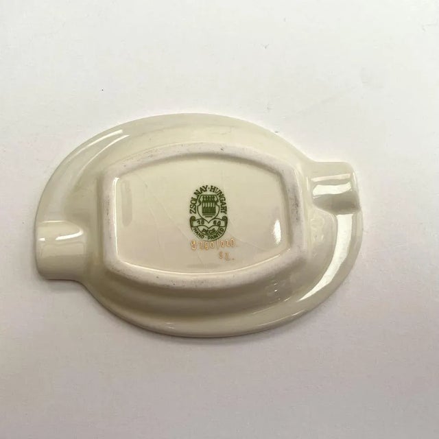 Vintage Vase and Ashtrays in Porcelain by Zsolnay, Hungary, 1950s, Set of 3 For Sale - Image 4 of 7