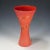 A vase of the Manto series designed by Rodolfo Dordoni for Venini. fused coral-red, clear and black glass, surface with...