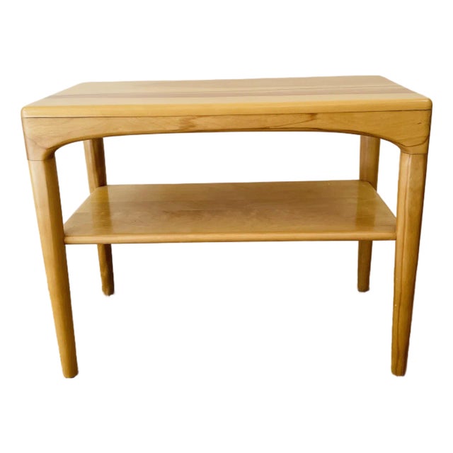 Vintage 1950s Heywood Wakefield Tiered Open Shelf Side Table For Sale