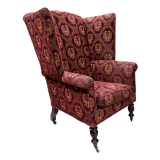 Early 20th Century Georgian Revival Wingback Chair For Sale