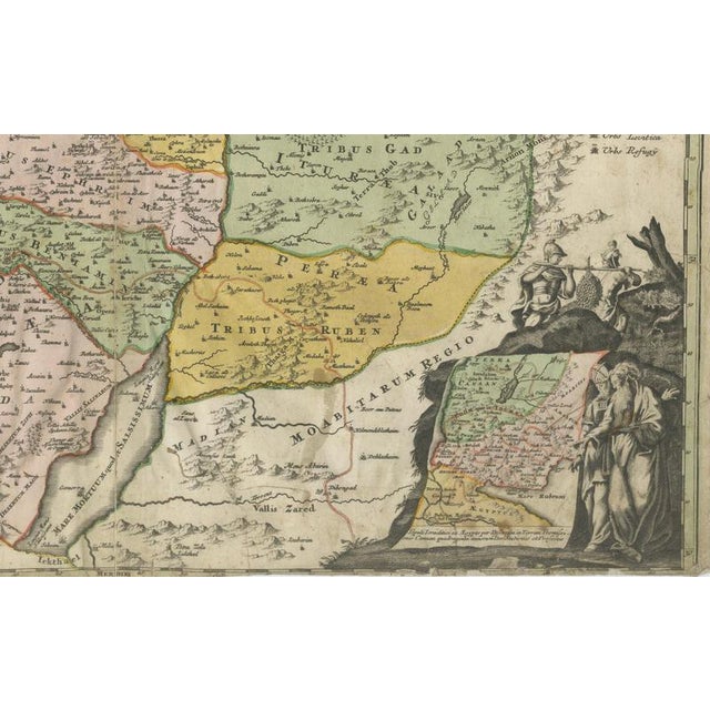Holy Land Map of Judaea Palestina from Homann, 1710s For Sale - Image 6 of 9