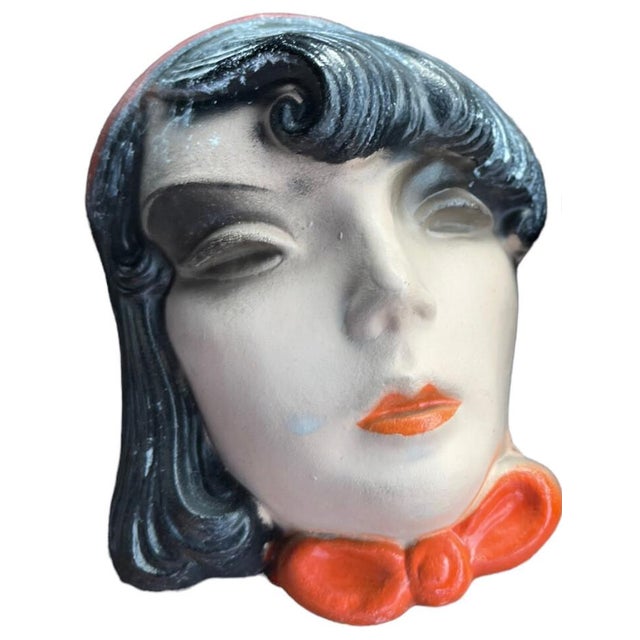 Very unique Vintage Set / Pair of Spanish Flamenco / Toreador Cigarette Smoking Man & Woman Wall Art, 2 piece Chalkware...