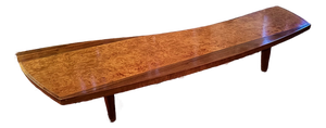 Mid-Century George Nakashima Rosewood Coffee Table Long and Organic Shaped