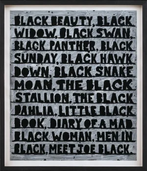 "Films Noirs" - Original Contemporary Word Painting by Brian McDonald