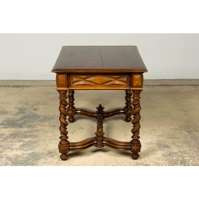 Late 19th Century French Louis XIII Style Walnut Writing Table For Sale - Image 14 of 18