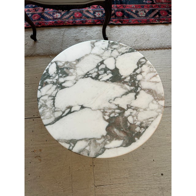 2010s Knoll Eero Saarinen Small Round Martini Table With Marble Top For Sale - Image 5 of 8