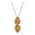 Citrine Pear Cut Statement Necklace, 925 Silver Dainty Handmade Necklace For Sale