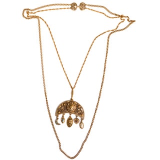 1960s Bohemian Charm Necklace For Sale
