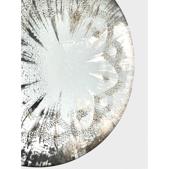 Mid-Century Modern Vintage Dorothy Thorpe Sterling Overlay "Atomic Splash" Round Platter For Sale - Image 3 of 5