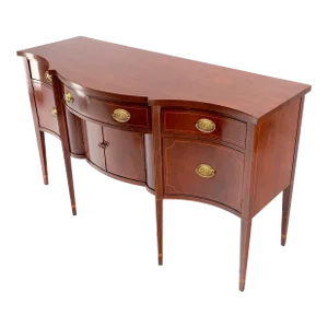 Full Size Pencil Inlaid Mahogany Federal SideBoard Server Buffet by Baker