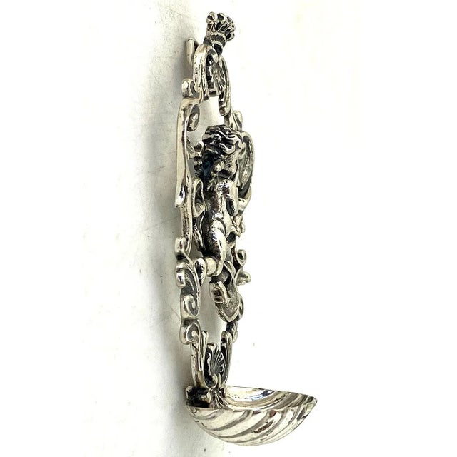 Late 20th Century Small Vintage Italian Giovanni Raspini .800 Silver Church Wall Font For Sale - Image 5 of 9