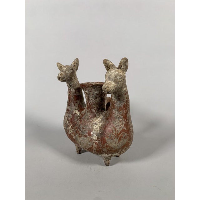 French Amlash Terracotta Zoomorphic Terracotta Vase Zoomorphic Archaeology For Sale - Image 3 of 9