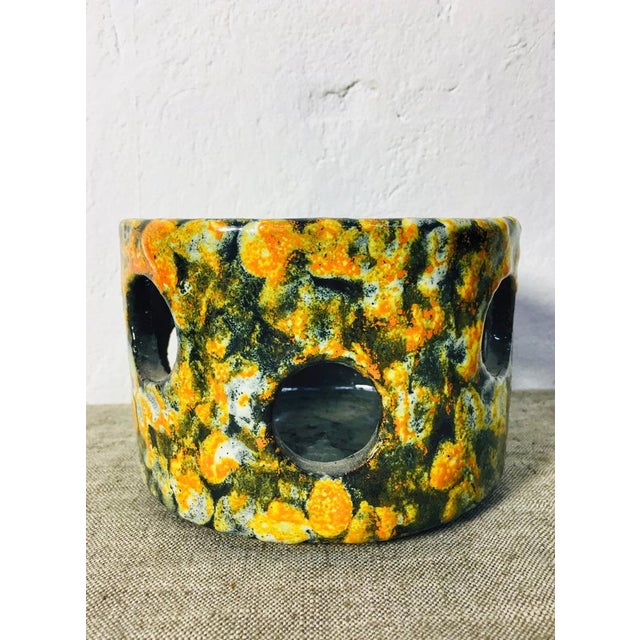 Ceramic Mid-Century Ceramic Plant Pot, Bodrogkeresztúr, 1960s For Sale - Image 7 of 10