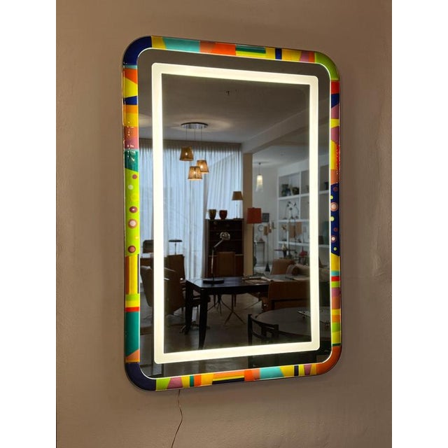 Aurea G Wall Mirror in Stainless Steel by Jonathan Amar Studio For Sale - Image 10 of 11