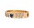 Metal 14K Rose Gold Backrach Signed Sapphire and Diamond Bangle Bracelet For Sale - Image 7 of 9