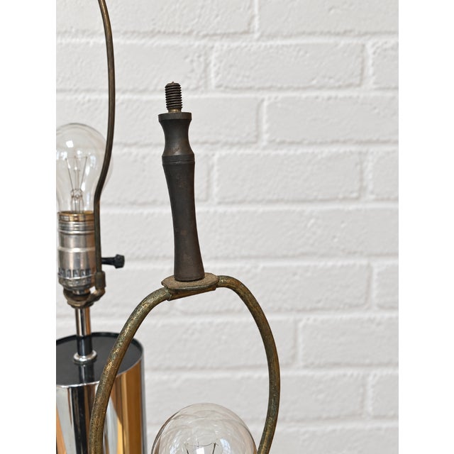 Mid Century Modern Vintage Chrome Cylinder Table Lamps, Set of 2, C. 1970's For Sale In New York - Image 6 of 12