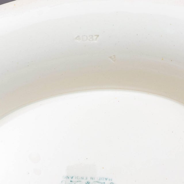 Ceramic Mid 20th Century Wedgewood Embossed Queensware England Cream on Cream Large Centerpiece Bowl For Sale - Image 7 of 12