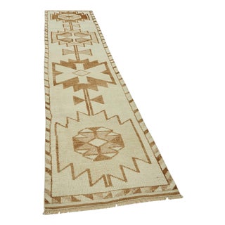 Beige Bohemian Runner Rug For Sale