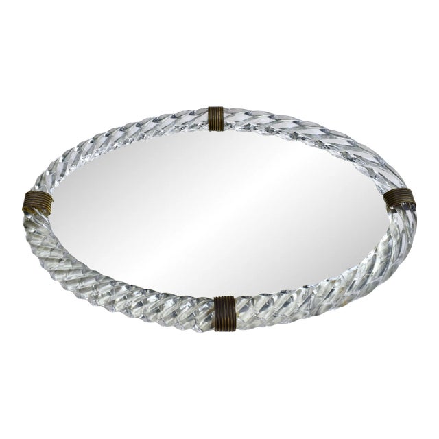 Murano Glass Rope Mirrored Tray by Venini | Chairish