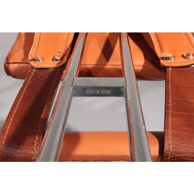 Mid-Century Modern Italian Tucroma Chairs by Guido Faleschini for i4 Mariani, 1970s, Set of 4 For Sale - Image 3 of 14