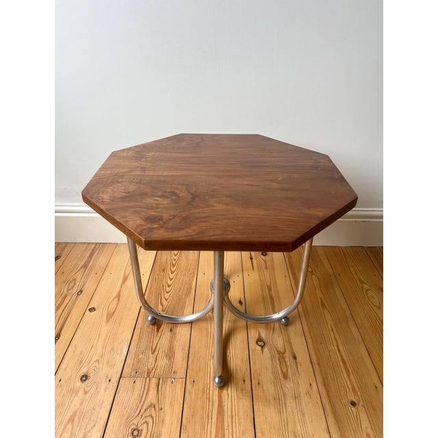 Vintage Bauhaus Octagonal Side Table, 1920s For Sale - Image 12 of 18