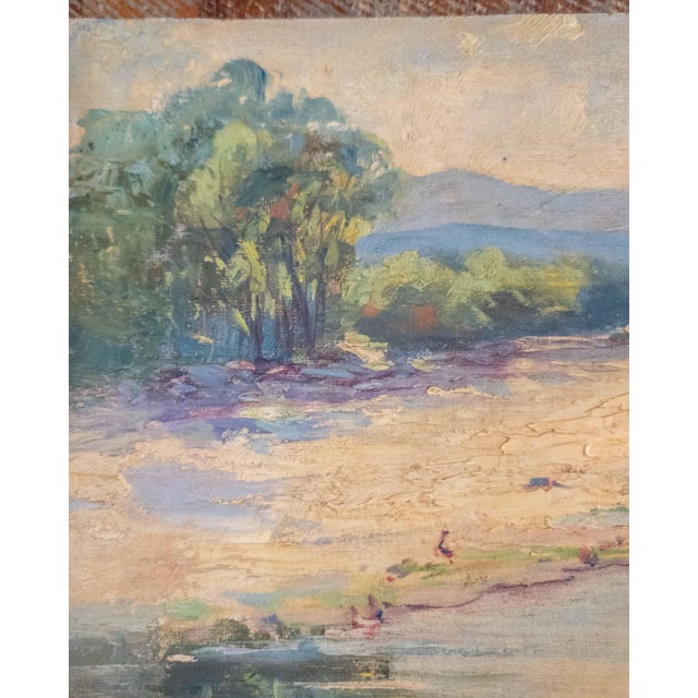 20th Century American Impressionist Shoreline Landscape Painting by w.h. Partridge For Sale - Image 9 of 11