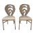 Vintage Hollywood Regency Era Banana Leaf Cast Aluminum Chairs 2 Pieces For Sale