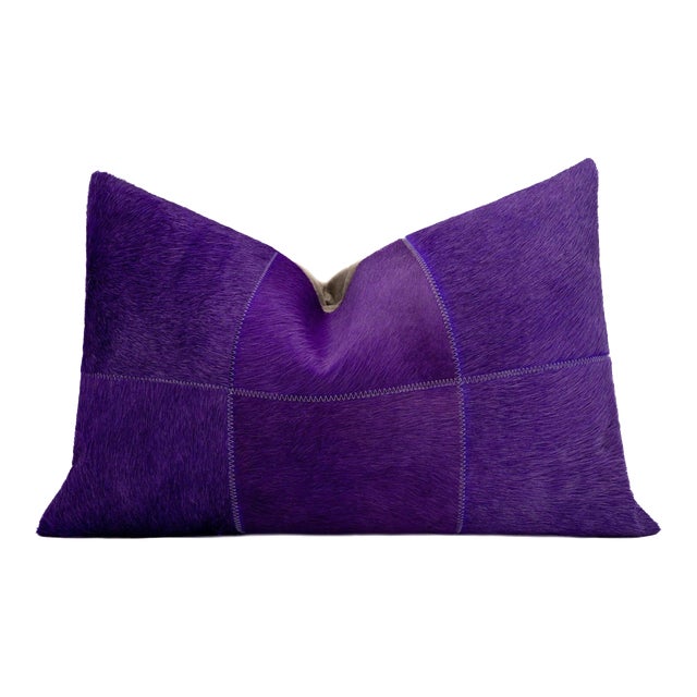 Canvello Genuine Cowhide Leather Decorative Throw Pillow With Feather Down Insert Included For Sale