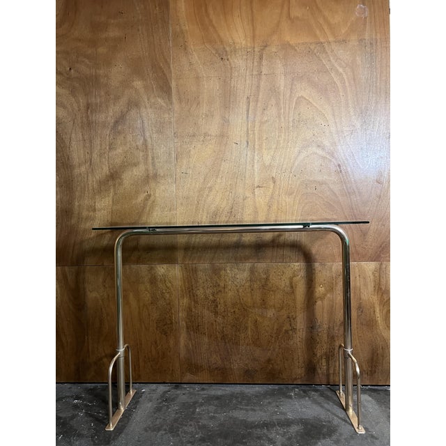 Glass Console Table, 1980s For Sale - Image 16 of 16