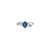 Modern Dainty 0.75 Carat London Blue Topaz & Diamond Ring With 925 Sterling Silver Gift for Women - Size 8 For Sale - Image 3 of 11